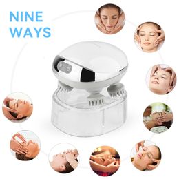 Face Massager Head with Soothing Vibration Infrared Massage 9 Modes Kneading Promote Blood Circulfation Hair Growth Relax 230821