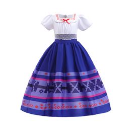 Cosplay Encanto Charm Costumes For Girls Kids Birthday Princess Party Dresses Luisa Madrigal Cosplay Dress Children Halloween Costumes 230821
