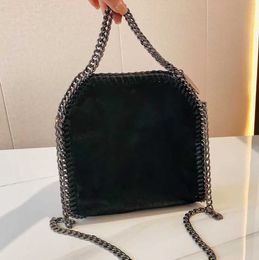 stella mccartney falabella mini tote bag woman metallic sliver black tiny shopping women Handbags leather crossbody Shoulder Bag Niche high sense