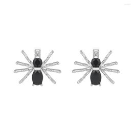 Dangle Earrings Punk Spider Zircon Earring For Women Gothic Mini 3D Piercing Black Shape Ear Studs Jewelry Accessories Haloween Gift