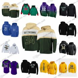 Fai da te Uomo S-6XL Nuove felpe con cappuccio Antetokounmpo Felpa Basket Middleton Vacanza Amante unisex Cotone in pile Casual Felpa con cappuccio Pullover Top Personalizzato Qualsiasi nome Numero