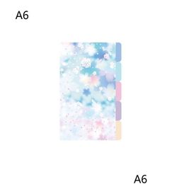 Bookmark Wholesale 594F 1Set Cherry Blossoms Style A5 A6 Loose Leaf Notebook Divider Index Separator Diary Paper Planner Binders Sch Otfge
