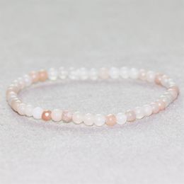 MG0019 Whole 4 mm Mini Gemstone Bracelet Pink Aventurine Bracelet Women's Yoga Mala Energy Protection Jewelry189z