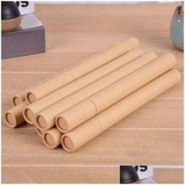 Storage Boxes Bins Kraft Paper Incense Tube Barrel Small Box For 10G/20G Joss Stick Convenient Carrying Factory Wholesale Lx3323 Dro Dh9Fk