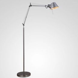 Floor Lamps Minimalistic Lamp 1.5M Aluminium Hat Shape Office Lighting Standing E27 Expansible Foyer Study Cafe Decoration Lights