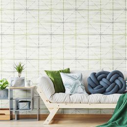 Wallpapers Geometric Grid 3D Wall Papers Roll Ins Scottish Wallpaper Non Woven For Living Room Background Bedroom Papel Pintado