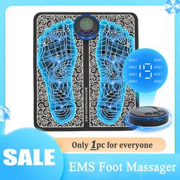 Foot Massager EMS Foot Massager Mat Electric TENS Feet Massager Pad Foldable Massage Mat Muscle Stimulation Fisioterapia Terapia Fisica Salud 230822