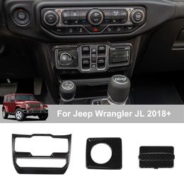 Carbon Fibre ABS Window Control Panel Car Cigarette Lighter USB Socket For Jeep Wrangler JL 2018 Up Auto Internal Accessories270W