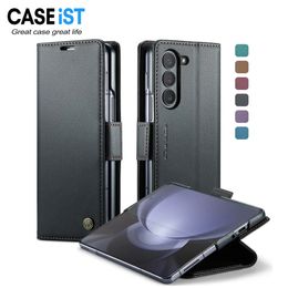 CASEiST Retro Leather Flip Wallet Phone Cases Kickstand Holder Card Cash Slots Pocket PU Mobile Cover Bag for Samsung Galaxy Z Fold 5 4 S23 22 21 20 10 Ultra Plus FE Plus