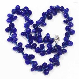Choker Selling Good Quality Natural Stone Blue Beads Necklaces Exquisite Reiki Charms Fashion Jewellery Bracelets Accessories Wholesale