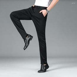 Men's Pants DELIY AutumnTrousers Office Work Clothes Business Slim Straight Casual Nylon Stretch Men Version Pantalon Homme