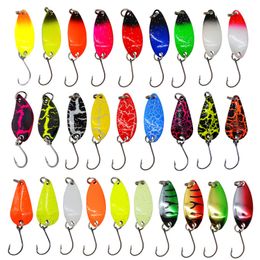 Baits Lures 7910Pcs Trout Bait 25g26g3g32g35g5g Metal Spoon Fishing Lure Wobbler Casting Jigging Tackle Accessories Pesca Chub 230821