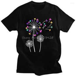 Men's T Shirts Dandelion Magic Shrooms Shirt Short Sleeves Cotton Tshirt Unique T-shirt Casual Hallucinogenic Mushrooms Tee