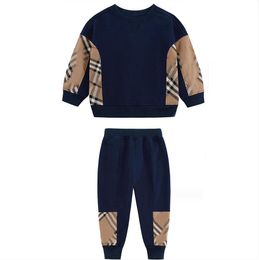 Cute Baby Boys Clothing Sets Spring Autumn Kids Plaid Outfits Children Long Sleeve Pullover+pants 2pcs Set Boys Casual Suit