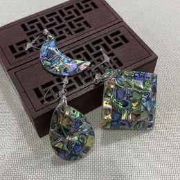 Charms Natural Trend Irregular Shape Abalone Shell Earrings Pendant Charm Chinese Fashion Style Handmade Wholesale Bulk