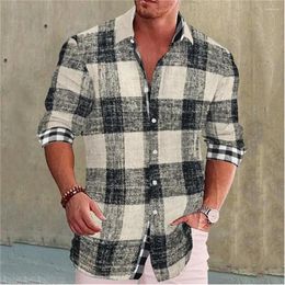 Men's Casual Shirts Fashionable Long Sleeved Retro Printed Lapel Designer Design Shirt Soft And Comfortable Silk Smooth Top 2023