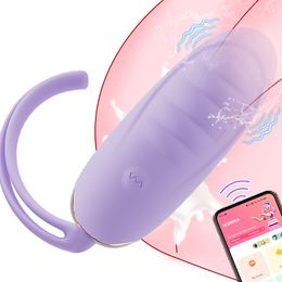 Adult Toys G Spot Vibrating Egg Massager Anal Vaginal Vibrators 10 Speed APP Wearable Rechargeable Stimulator Sex for Women 230821