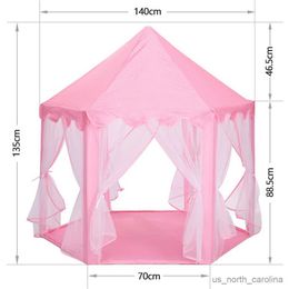 Toy Tents Castle Folding Children Tent Play House Portable Toy Tents for Kids Baby Girl Outdoor Indoor Zipper tent R230830