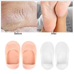 Sports Socks 1 Pair Silicone Insole Moisturizing Heels Protector Anti Crack Foot Spa Gel Shoes Insoles Feet Care Pedicure