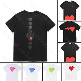 6l26 Men's T-shirts Play Designer Casual Women's Badge Garcons Quality Print Short Sleeve Couple Hearts