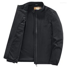 Men's Jackets Spring Jacket Fashion Casual Windbreaker Zipper Coat Men Outwear Stand Loose Mens M-4XL