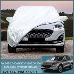 Car Cover Rain Frost Snow Waterproof For Ford Bronco Ecosport Edge Endura Escape Kuga Everest Explorer Mustang Mach E Territory