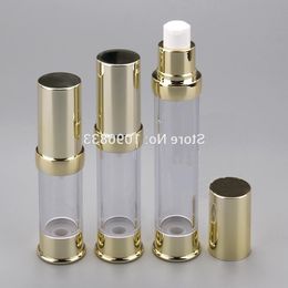 20ML Gold Airless Bottle with Lotion Pump, Cosmetic Essence Vacuum 20G, Empty Packaging Bottles, 40pcs/Lot Qufwk