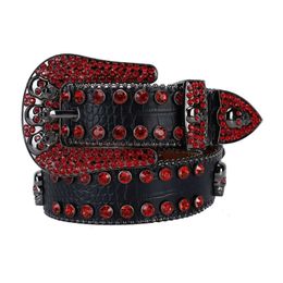Rhinestone Belt Waist Cover Black Red Mixed Batch Inlaid Punk New Product Small Crocodile Style Men's and Women's Decoration New Style