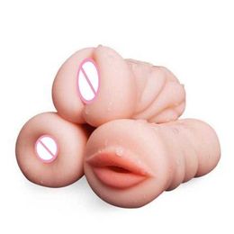 Massager Vagina for Men 4d Realistic Deep Throat Male Masturbator Silicone Artificial Mouth Anal Oral Erotic Anus