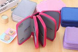 Learning Toys 72 Holders high-capacity Portable Oxford Canvas School Pencils Case Pouch Brush Pockets Bag Pencil Holder Case School Supplies