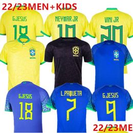 Yoga Outfit 2023 Brasile Vini Jr. Maglie da calcio Casemiro 22 23 Brasils National Team G.Jesus P.Coutinho in trasferta uomo Kit Kit L.Paqueta Dhsi7