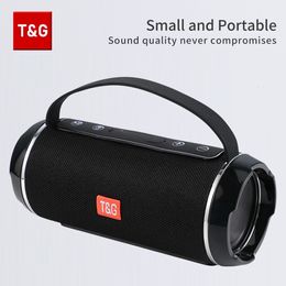 Portable Speakers Bluetooth Speaker TG116c TWS Wireless Powerful Box Outdoor Waterproof Subwoofer 3D Stereo Sound HandsFree Call 230821