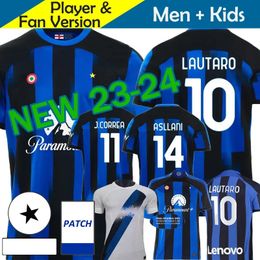 LUKAKU soccer jersey 2023 2024 BARELLA VIDAL LAUTARO ERIKSEN ALEXIS INTERS DZEKO CORREA AWAY THIRD MILANS football shirt men kids kit 115 Years Anniversary Special