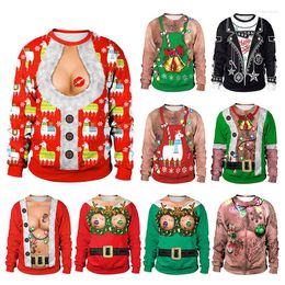 Women's Hoodies MCLAOSI 2023 Christmas Spoof Cosplay3D Printed Pullover Couple Sweater Funny Sweatshirt Women Winter Tops