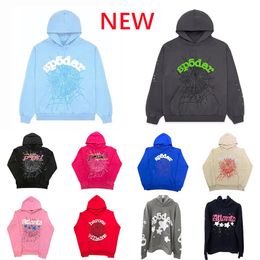 Spider Hoodies Sp5der Young Thug 555555 Angel Pullover Pink Red Black Hoodie Hoodys Pants Men Top-quality Sp5ders Graphic Hooded C258d