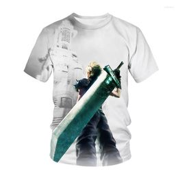 Men's T Shirts Final Fantasy Theme Men Women Anime Tops Casual T-shirt Plus Size Streetwear Clothes Oversized