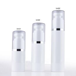 10pcs Portable Plastic Edge PET Airless Pump Bottle15ml 30ml 50ml Vacuum Lotion Perfume Bottles Empty Small Cosmetic Container Jiqql