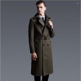 Men's Trench Coats Winter Wool Coat Men Autumn Fashion Blend Long Jacket Male Woollen Windbreaker Clothing