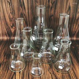 50ml To 1000ml Erlenmeyer Borosilicate Glass Flask Wide Neck Conical Triangular Laboratory Equipment