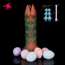 Anal Toys Nothosaur Sex Ovipositor Dildo Buttplug Masturbation Cup Lay eggs For Men Enlarger Plug 230821