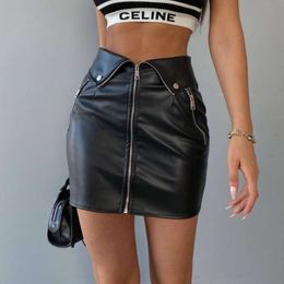 Title Winter Womens Dress Skirts Fashionably Sexy Pu Leather Short Skirt Slim Fit Butt Lifting Zipper