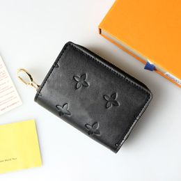 Fashion Man women Zipper wallet Designer coin purse A7 Quality Classic Leather wallet designer cards holder Long Money multi card slot clip purse Key Pouch