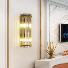 Wall Lamps Light Luxury Crystal Bar Bedside Bedroom Living Room Sconce Lights Aisle Dining Decorated Luster Lighting