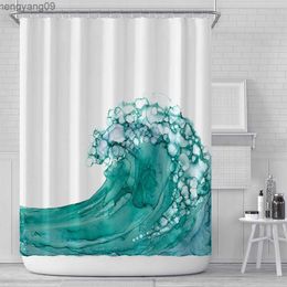 Shower Curtains Digital Printing Shower Curtain Waterproof Bathroom Curtain Shower Covers Household Bathtub Insulaiton for Home R230829