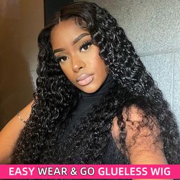 Synthetic Wigs 4x4 Lace Glueless Wig Human Hair Ready To Wear Pre Cut Brazilian Deep Wave 13x4 13x6 Hd Curly Frontal Plucked 230821