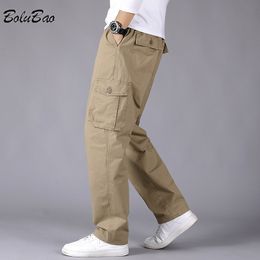 Men's Pants BOLUBAO Autumn Cargo Trousers Casual Fashion Straight MultiPocket Solid Colour Sports Men Four Seasons 230821