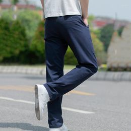 Men's Pants Dad Summer Thin Long Western Cotton Elastic Loose 2023 Straight Casual Business