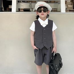 Clothing Sets Boys' Suit 2023 Spring And Summer Children's Performance Wear Single-Breasted Vest Boys Clothes
