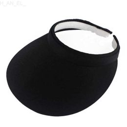 New Plain Men Women Wide Brim Summer Outdoor Sport Sun Visor Cap Hat for Golf Hiking Tennis Sun Caps L230821