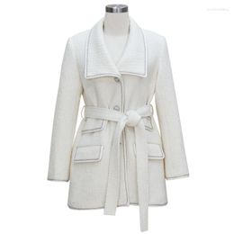 Women's Trench Coats 2023 Fashion High Street Stylish Women Blazer Single Breasted Long Sleeve Female Outerwear Elegant Ladies Slim Coat